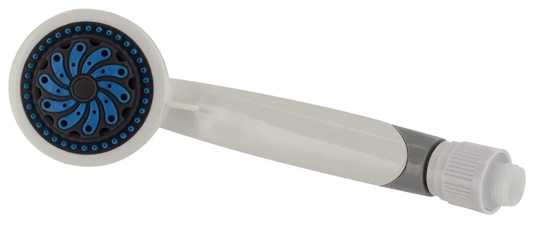 PF276056 – VALTERRA LLC Shower Head, Hand-Held With 5 Function Spray Setting White Plastic With Blister Package